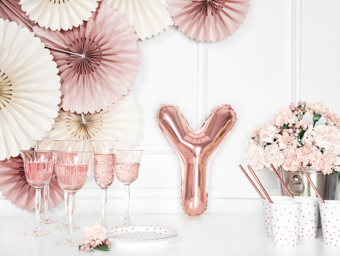 Balon folie Litera ''Y'', 35cm, rose gold (1 buc.) [3]