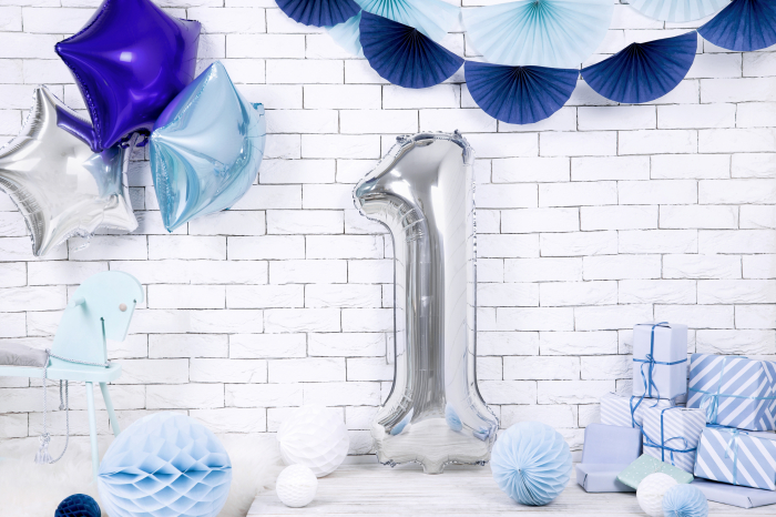 Balon folie Numarul "1", 86 cm, argintiu (1 pachet / 1 buc.) [3]
