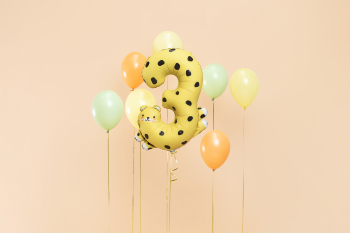 Balon folie Numărul 3 - Ghepardul, 68x98 cm, mix (1 pachet / 1 buc.) [2]
