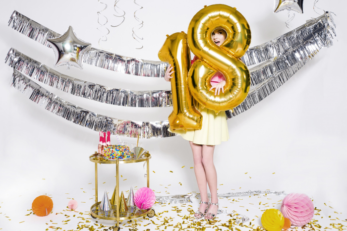 Balon folie Numărul "8", 86 cm, auriu (1 pachet / 1 buc.) [3]