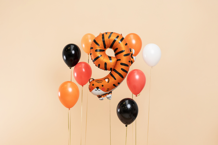 Balon folie Numărul 9 - Tigru, 64x87 cm, mix (1 pachet / 1 buc.) [2]