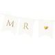 Banner nunta, Partydeco, 15x85cm, Alb [2]