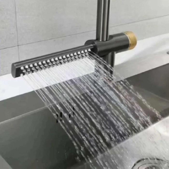 Baterie Bucatarie cu Dus Extractibil Inox Argintiu Cu Functie Cascada YB1500S [3]