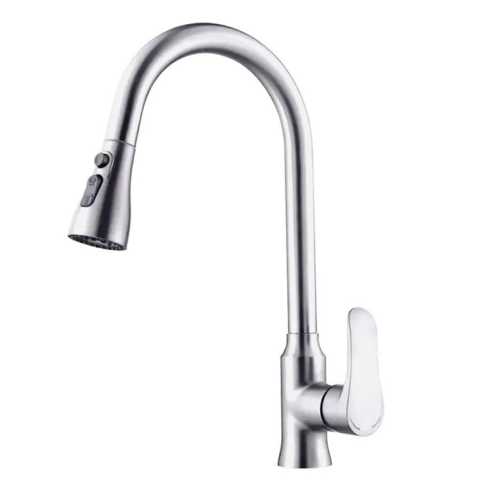 Baterie Bucatarie cu Dus Extractibil Inox Argintiu ZY1014 [3]