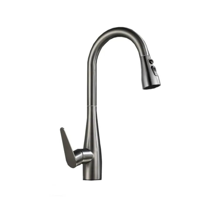 Baterie Bucatarie cu Dus Extractibil Inox Gri ZY1010 [3]