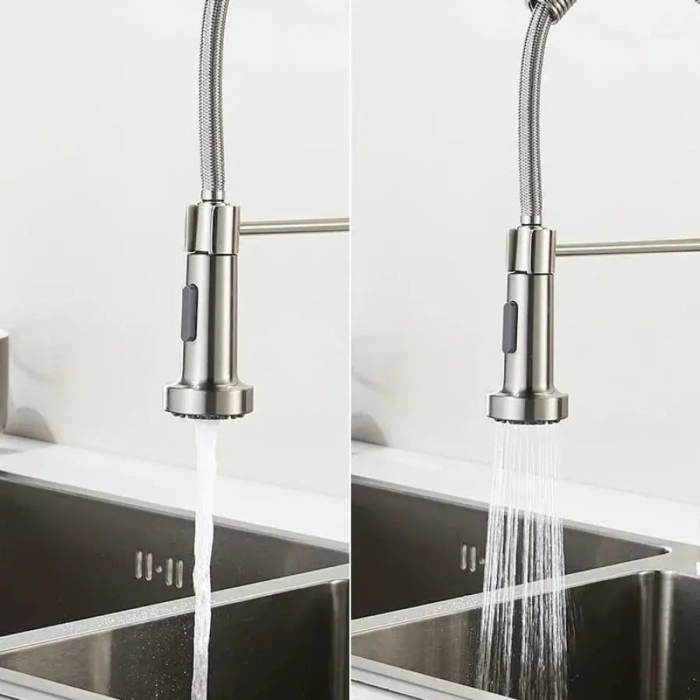 Baterie Bucatarie cu Dus Extractibil, Inox si Alama Crom, YD/101 [2]