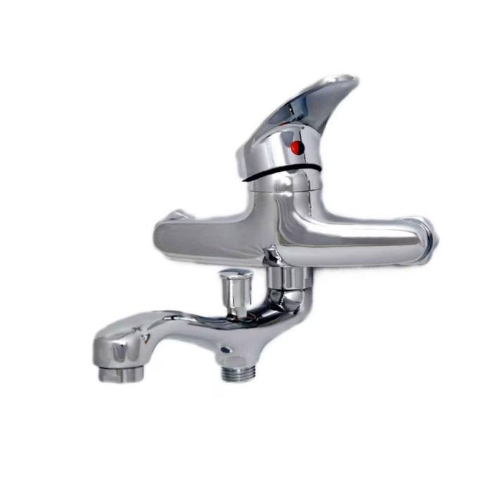 Baterie Cada Crom Lucios - Set Complet cu Pipa Pivotanta de 25cm, Para, Furtun si Excentrice Incluse [3]