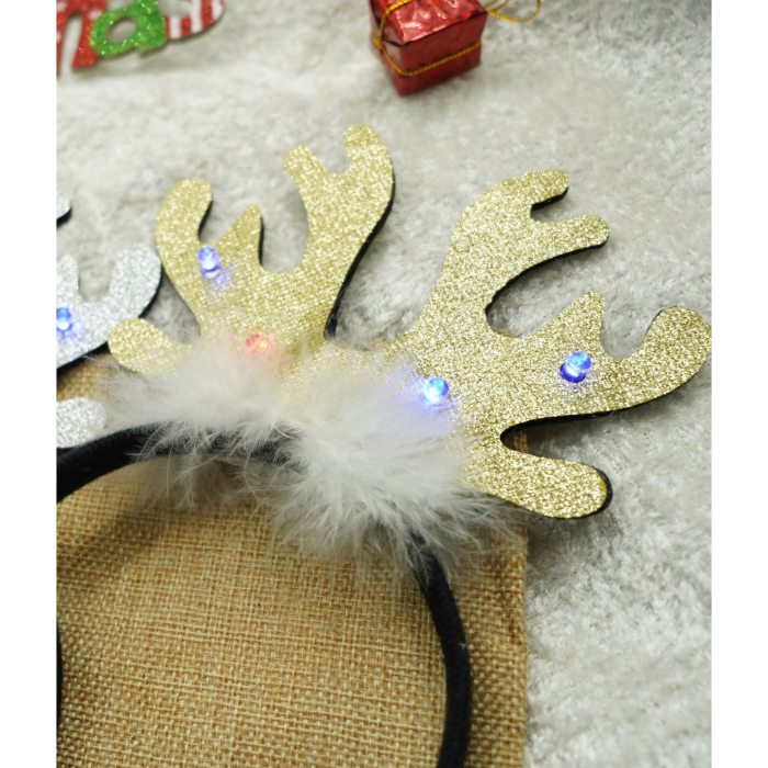 Bentita/cerc ren de Craciun, culoare negru cu auriu, marime standard, Flippy [5]