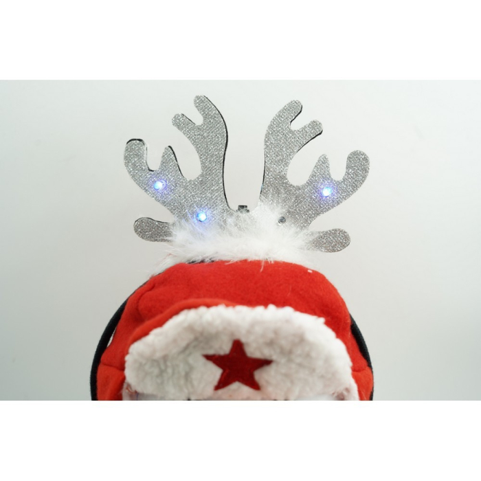 Bentita/cerc ren de Craciun, culoare negru cu gri metalic, marime standard, Flippy [8]