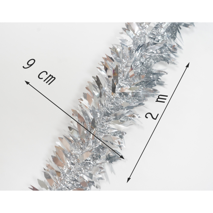 Beteala Craciun, Flippy, argintiu, marimea:  2 m x 6.5 cm material:folie PVC, interior/exterior [6]
