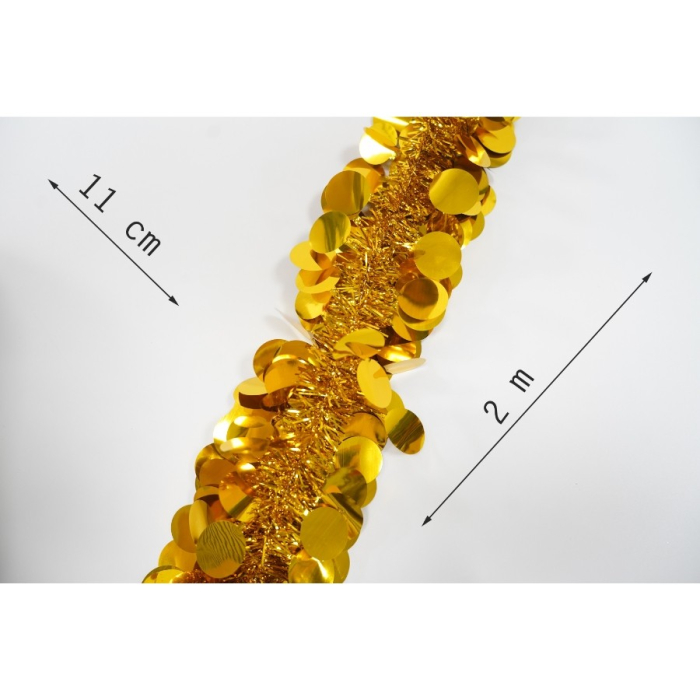 Beteala Craciun, Flippy, auriu, marimea: 2 m x 11 cm material:folie PVC, interior/exterior [11]