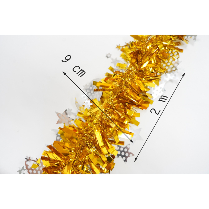 Beteala Craciun, Flippy, auriu, marimea: 2 m x 9 cm x 9 cm material:folie PVC, interior/exterior [6]