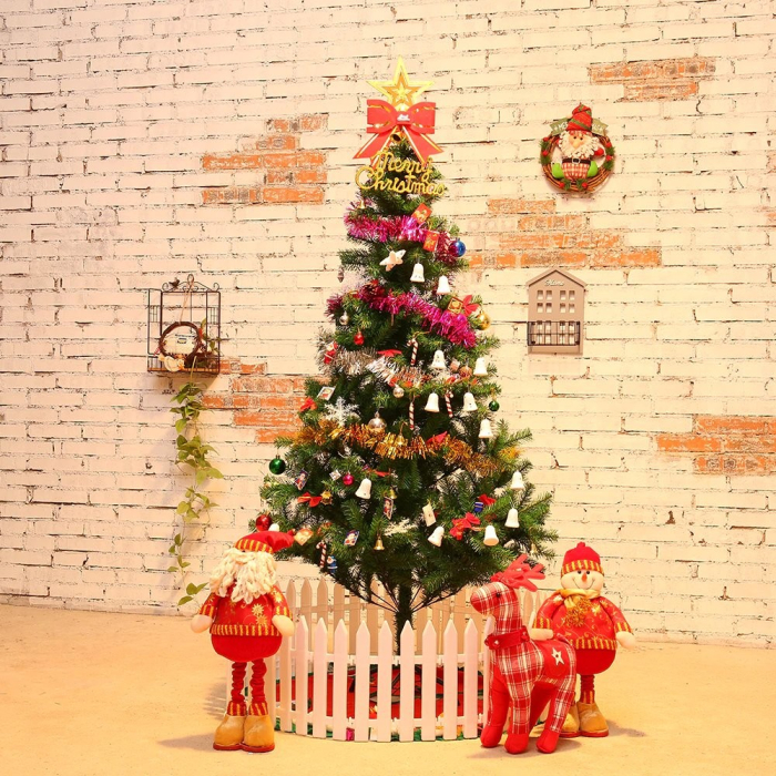 Brad Artificial de Craciun 2.4 m Verde cu Suport Plastic Inclus [5]