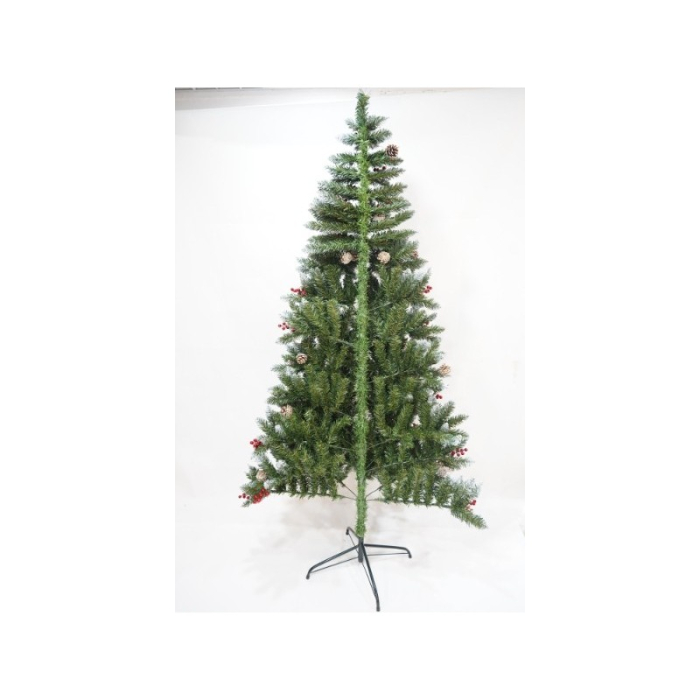 Brad Artificial de Craciun, Flippy, Sectionat pentru Perete/ Colt, 1.50 m inaltime, Verde, Decorat, Diametru Inferior 83 cm, Interior/ Exterior [18]