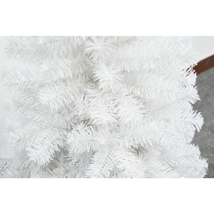 Brad de Craciun artificial cu suport inclus Flippy, 120 cm, 240 ramuri/varfuri, material plastic, suport clasic, fara iluminare, utilizat pentru interior/exterior, alb [4]