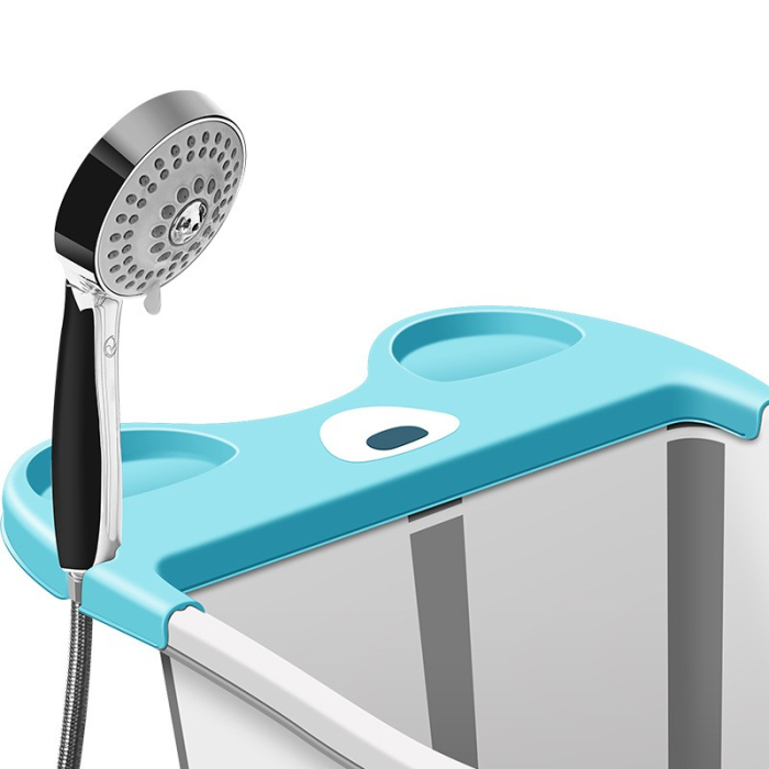 Cada Pliabila pentru Baie , din PP+TPE, pentru Copii +6 Luni, Model Ursulet, Scaun de Interior, Detasabil, 82 x 50 x 54 cm, Albastru [4]