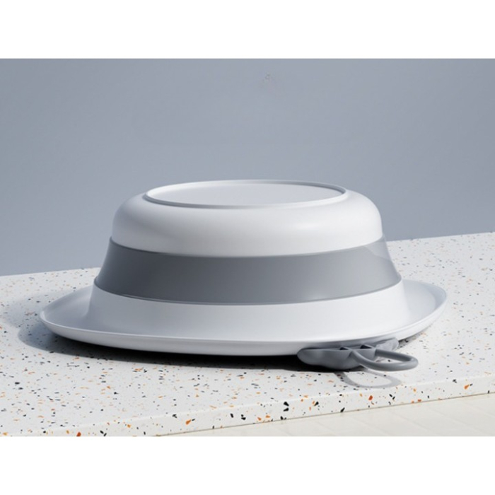 Cada Pliabila pentru Baie pentru Copii , Cadita pentru Bebelusi, Model Romb pentru Picioare Koala, Gri, 30x30x3.5 cm, 4L [9]