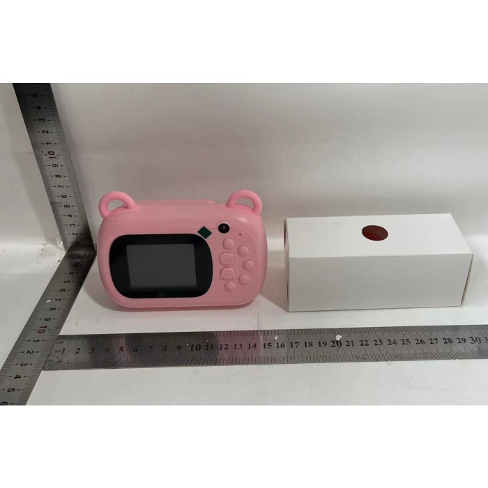 Camera Instantanee pentru Copii, Flippy, Camera Frontala + Selfie, cu Functie de Printare, Cablu USB-C, Bluetooth, Compatibil iOS/Android, Imprimare APP, Model Iepure Love, Roz [6]