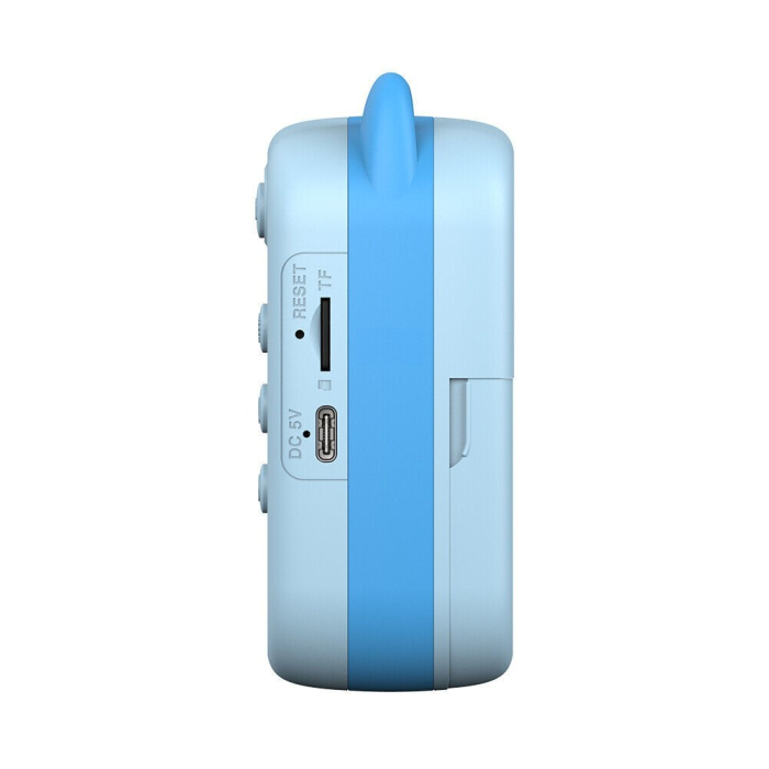 Camera Instantanee pentru Copii, Flippy, cu Functie de Printare, Camera Frontala + Selfie, Cablu USB-C, Bluetooth, Compatibil iOS/Android, Imprimare APP, Model Pisica, Albastru [5]