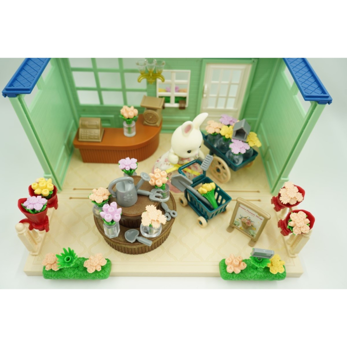 Casa de papusi, magazin cu flori, cu mobilier si figurine [10]