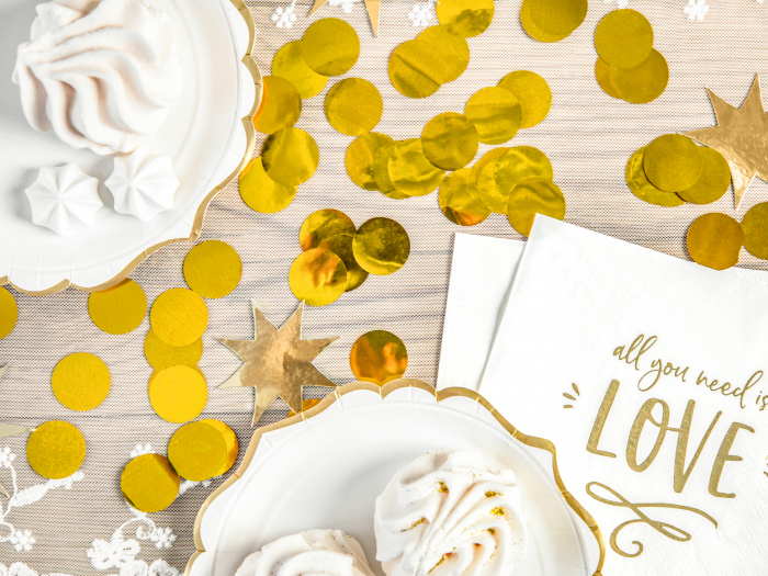 Cercuri de confetti, auriu, 15g [3]