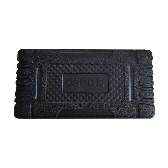 Chei tubulare Set 46 de Piese, Flippy, Trusa Scule de Reparatii Auto, Prelungitoare Rigid si Flexibil, Articulatie Cardanica, Antrenor de Forta Glisant, Adaptoare, Maner pentru Surubelnita, 23 x 12 x  [3]