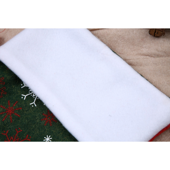 Ciorap Cadouri, culoare verde,imprimeu sclipici -fulg, marimea 20x33cm, Flippy [4]