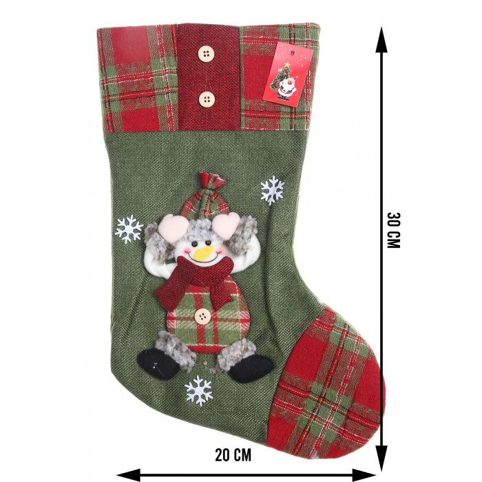 Ciorap Cadouri, Flippy,cu model elf,verde, marimea 20x30 cm, textil, interior [5]