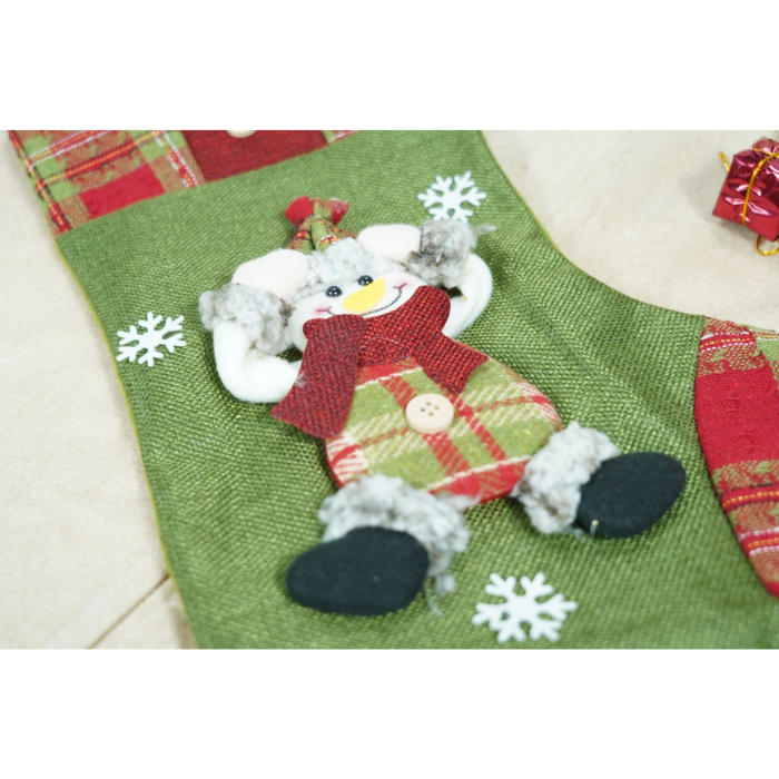 Ciorap Cadouri, Flippy,cu model elf,verde, marimea 20x30 cm, textil, interior [2]