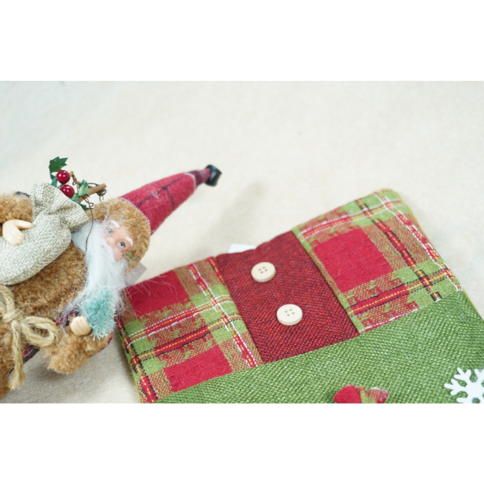 Ciorap Cadouri, Flippy,cu model elf,verde, marimea 20x30 cm, textil, interior [3]