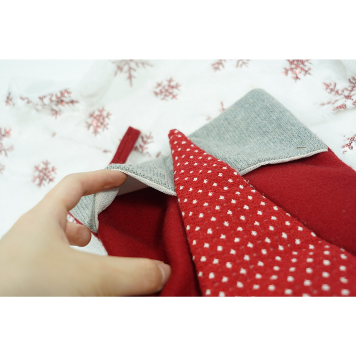 Ciorap Cadouri, Flippy, cu model Mos Craciun,rosu, marimea 20x40 cm, textil, interior [3]