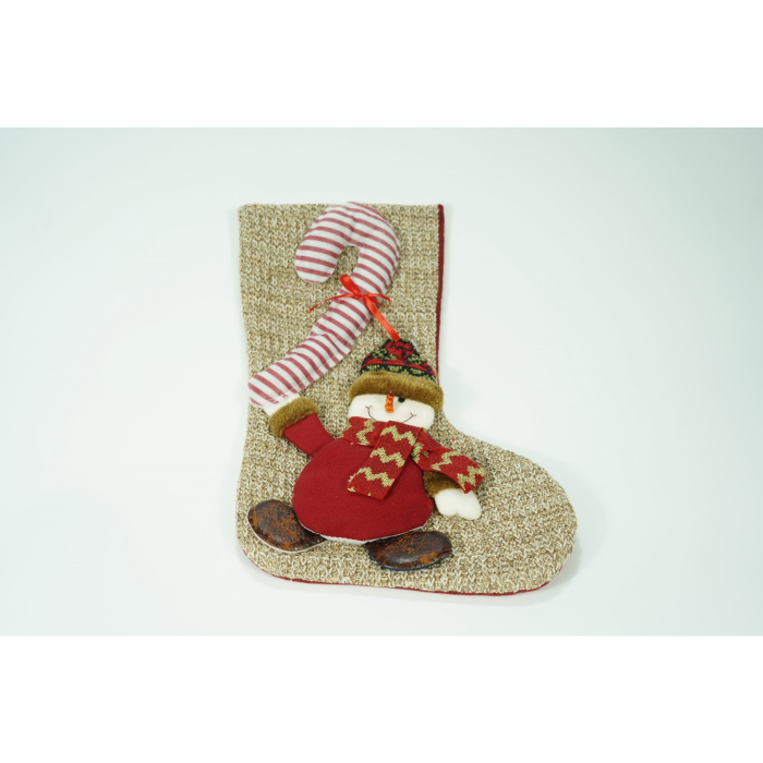 Ciorap Cadouri,Flippy,cu model om de zapada,maro, marimea 20x45 cm, textil, interior [1]