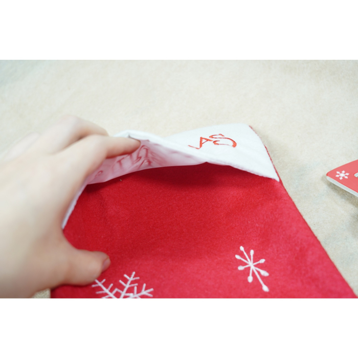 Ciorap Cadouri,Flippy,cu model ren,rosu, marimea 19x38 cm, textil, interior [4]