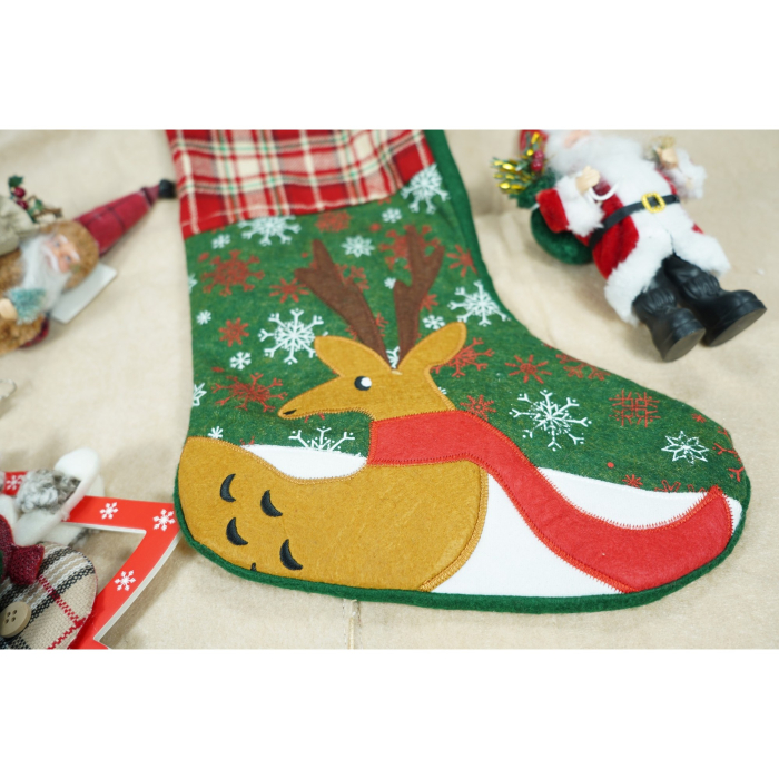 Ciorap Cadouri, Flippy,cu model ren, verde, marimea 20x40 cm, textil, interior [1]