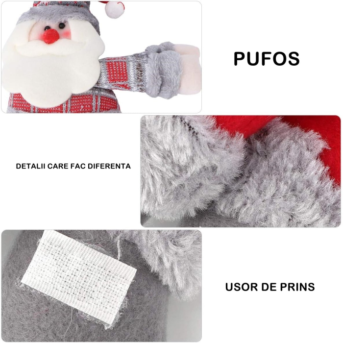 Clema pentru perdea, Flippy, prindere cu arici, model Mos Craciun pe partea stanga, material textil/poliester, 53 x 23 cm, Multicolor [4]