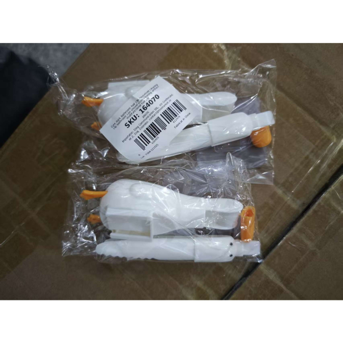 Cleste Multifunctional , 2in1, Cleste pentru Parul Cazut si Mini Racleta pentru Depuneri, din ABS, Model Rata, Alb [2]