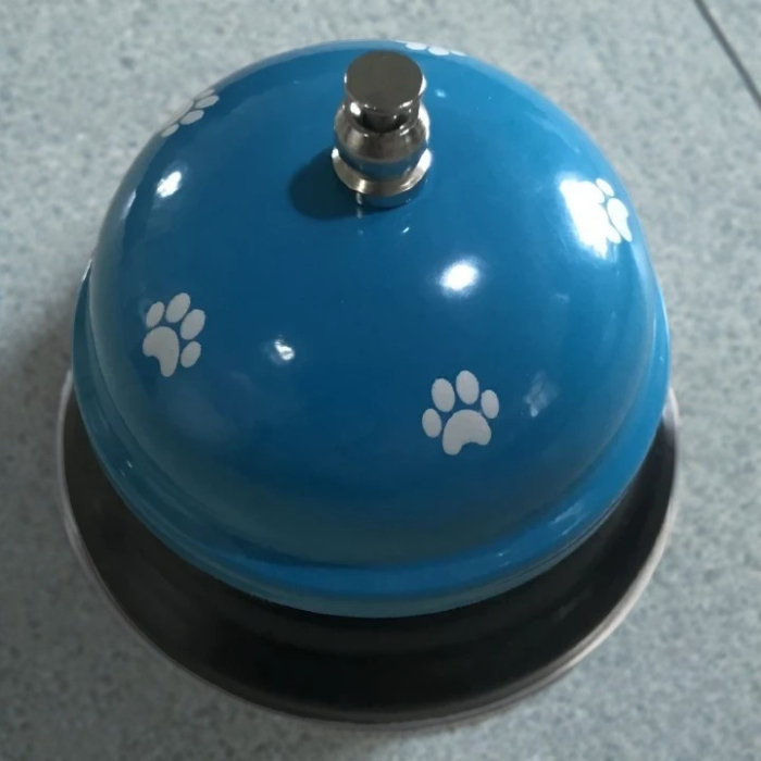 Clopotel Metalic Multifunctional,  , Alastru cu Imprimeu Labuta Alba, 7.5x7.5x6.5 cm, Dresaj, Receptie, Restaurante [4]