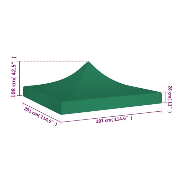 Copertina pentru Pavilion, Flippy, Acoperis Cort, Pliabil, Copertina Rezistenta 420D, 280 g/m2, Protectie Ideala la Soare si Ploaie, 3 x 3 m, Verde [5]