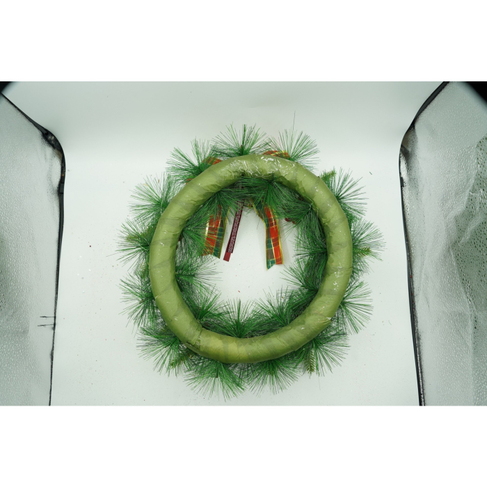 Coronita de Craciun pentru usa, Rosu/Verde, 40 cm, PVC, Artificiala, Decorata, Interior/Exterior, Flippy [4]