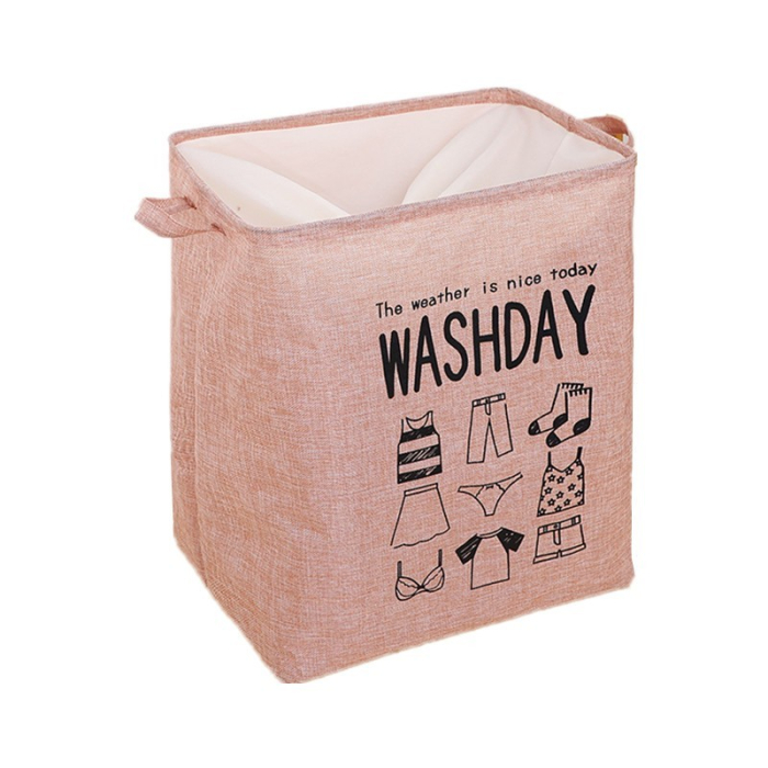 Cos Rufe , 72 L, Textil, 30x40x60 cm, Roz, Cu Imprimeu [4]