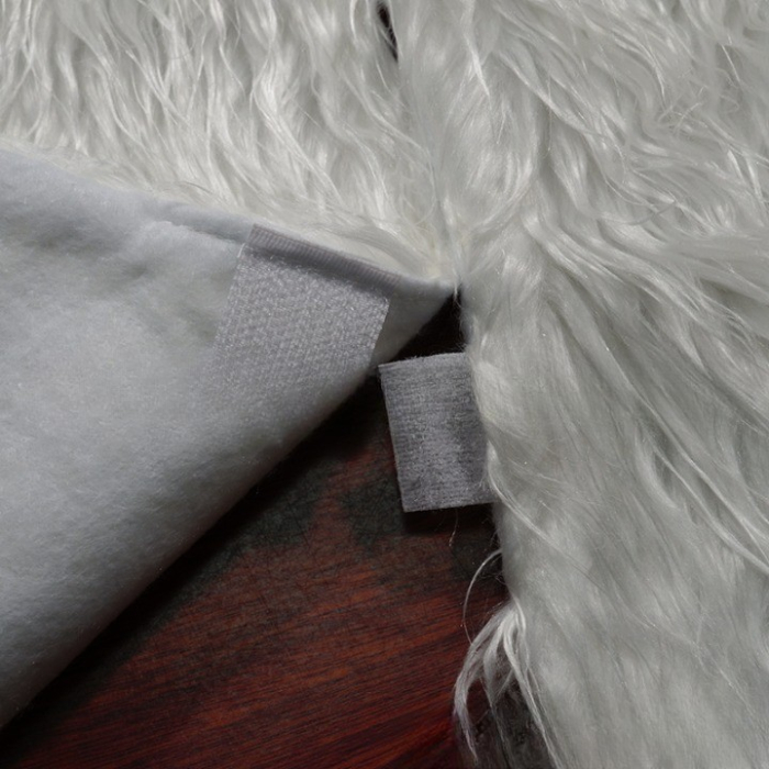 Covor pentru bradul de Craciun White Haipai, diametru 120 cm, blana cu o grosime 7 cm, alb [3]