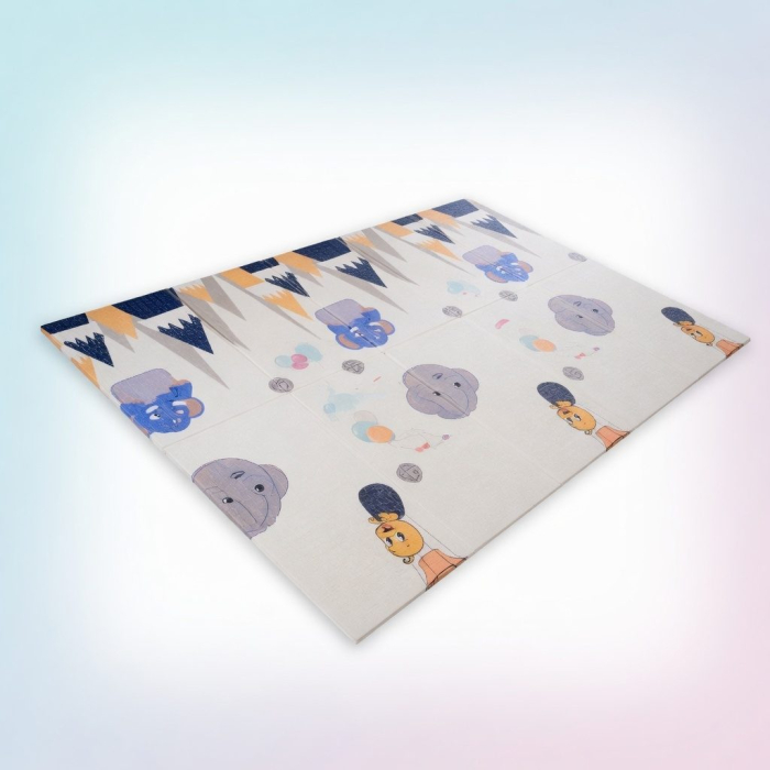 Covoras De Joaca Pentru Bebelusi 200x150 cm, Covor Educativ, Covoras Pliabil Impermeabil Si Antiderapant, Jucarie Dezvoltare Motrica Si Senzoriala, Pentru Copii 0+ Luni, Model 2, Multicolor [7]