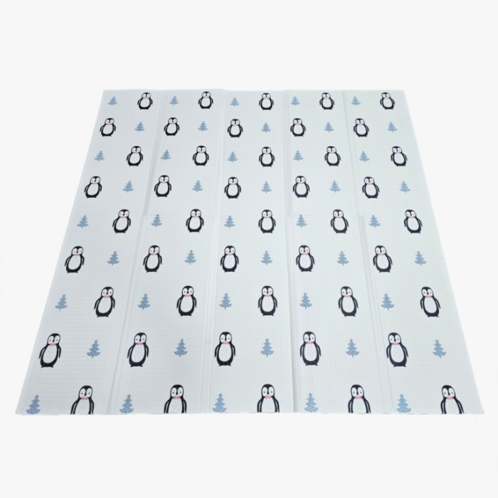 Covoras de Joaca pentru Copii Termic cu 2 Fete, Flippy, Model Girafe si Pinguini, cu Spuma, Impermeabil, Antiderapant, 200cm x 180cm x 1cm [4]