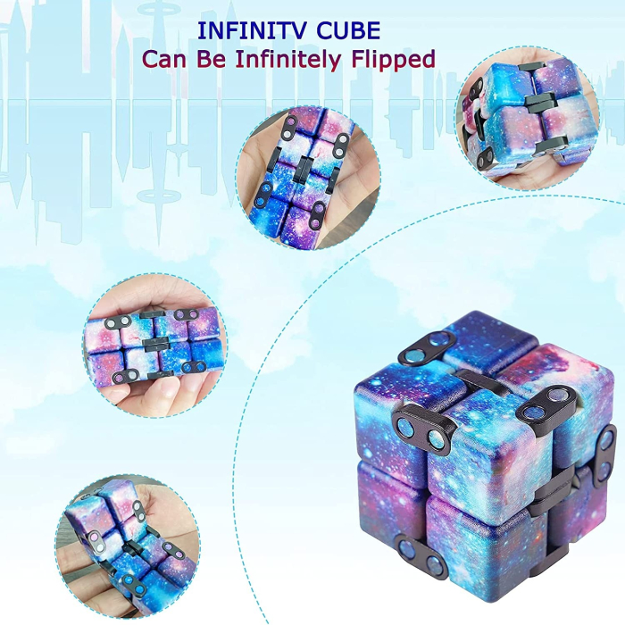 Cub antistres, Fidget Toy, Infinity Magic Cube, Galaxy, 4x4x4 cm [4]