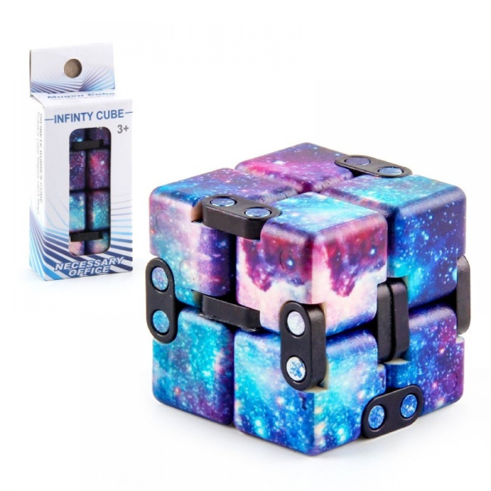 Cub antistres, Fidget Toy, Infinity Magic Cube, Galaxy, 4x4x4 cm [1]