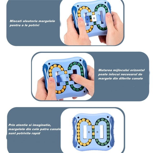 Cub magic interactiv, Magic Bean, jucarie antistres potrivit pentru copii si adulti, Albastru [7]