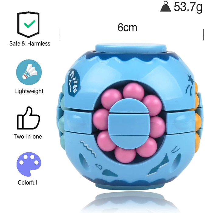 Cub magic interactiv, Magic Bean, jucarie antistres potrivit pentru copii si adulti, Sfera, Albastru [2]