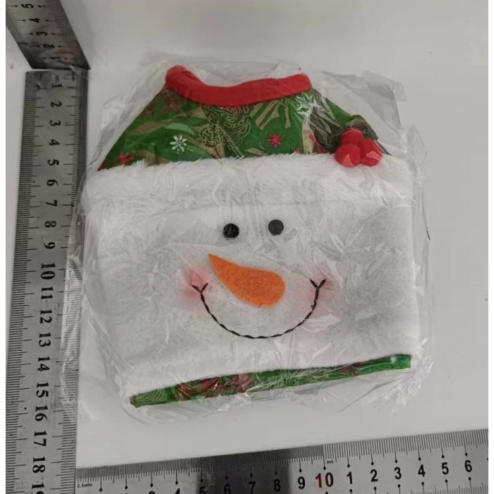 Cutie Decorativa pentru Servetele, Flippy, Model Om de Zapada, Tematica Craciun, 16 x 10 cm, Verde [5]