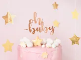 Decor tort Oh baby, auriu roz, 25 cm [3]