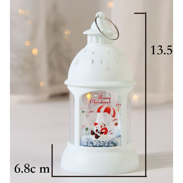 Decoratiune de Craciun, Flippy, Model Sfesnic de Birou, Ren, din Plastic, cu Inel de Agatat, 6.8 x 13.5 x 2 cm, Alb [4]